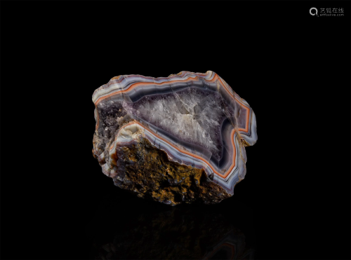 Cut and Polished Malawi Crystal Geode Mineral Specimen