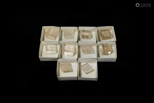 Pink Iceland Spar Mineral Specimens