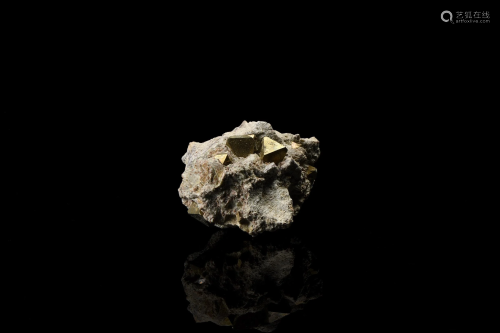 Turkey Pyrite Octahedrons in Matrix Mineral…