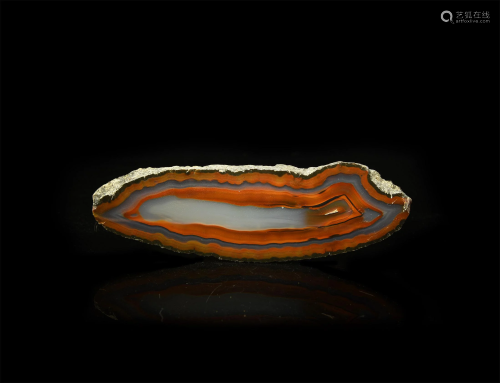 Cut and Polished Agate Mineral Specimen