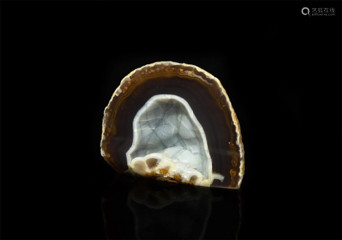Cut and Polished Agate Geode End