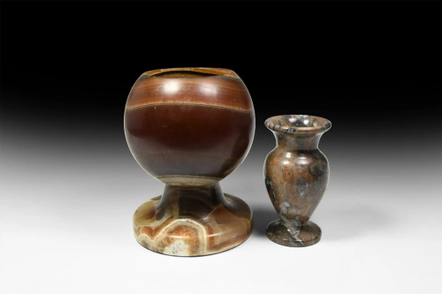Carved Agate Vessel Group