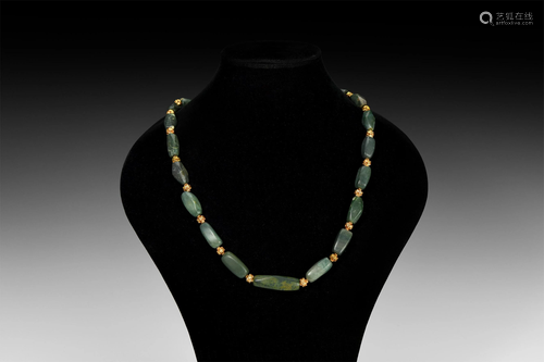 Green Jasper Bead Necklace