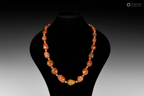 Carnelian Bead Necklace