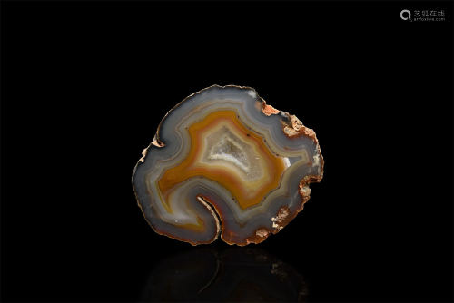 Cut and Polished Agate Mineral Specimen