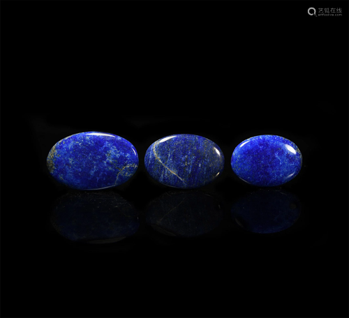 Polished Oval Lapis Lazuli Specimen Group