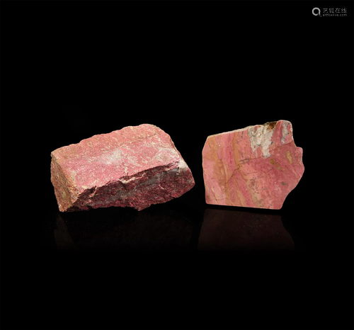 Large Rhodochrosite Mineral Specimen Group