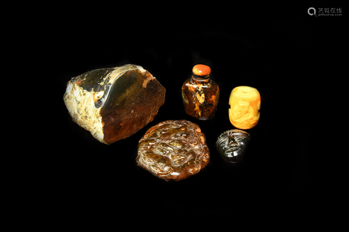 Polished and Carved Amber Collection