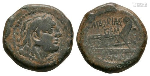 M. Aburius M.f. Geminus - Hercules Quadrans