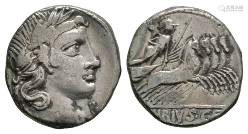 C Vibius C f Pansa - Minerva Denarius
