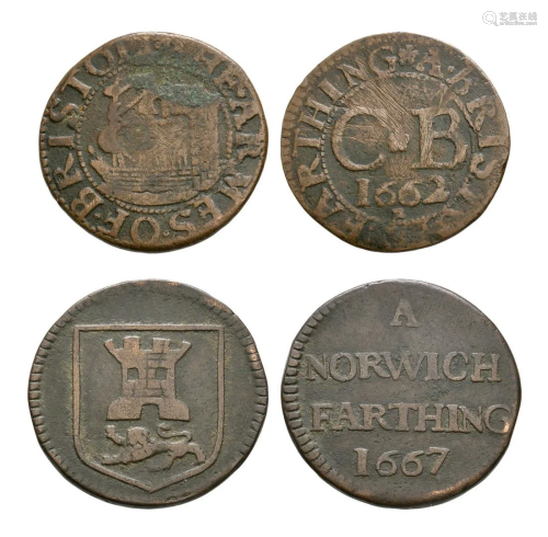 17th Century - Bristol & Norwich - Token Farthings [2]
