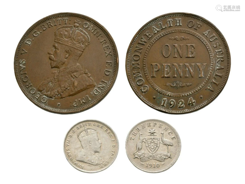 Australia - George V - Threepence and Penny [2]