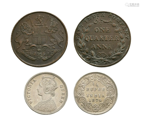 India - Victoria - Half Rupee and Quarter Anna [2]