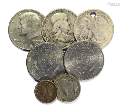 USA - Half Dollars, Dime and Nickel [7]