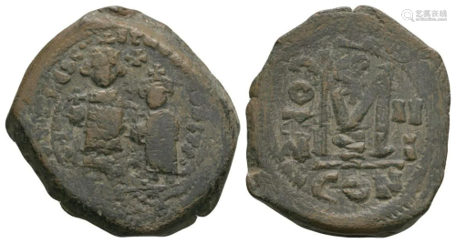 Heraclius and Heraclius Constantine - M Follis