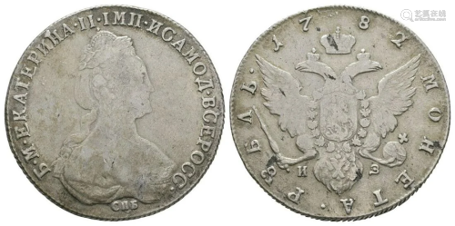 Russia - Catherine II - 1782 - Rouble