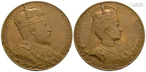 Edward VII - 1902 - RM Official Coronation Large Medal