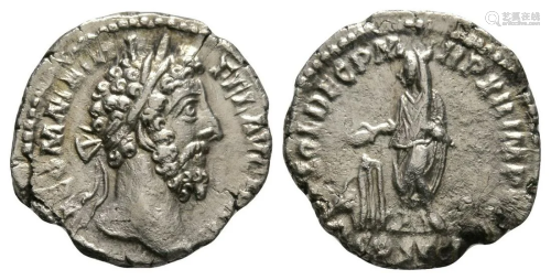 Commodus - Emperor Sacrificing Denarius