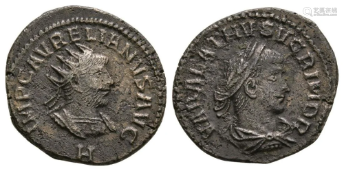 Vabalathus and Aurelian - Portrait Antoninianus