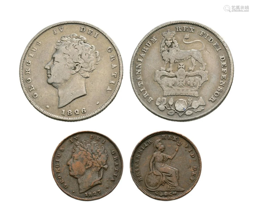 George IV - Shilling and Half Farthing [2]