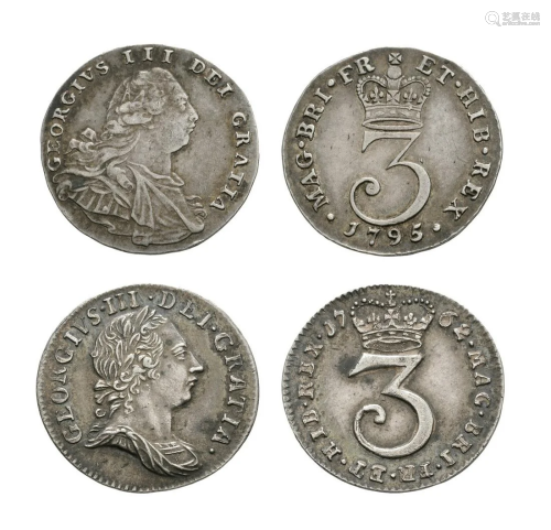 George III - 1762, 1795 - Threepences [2]