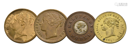 Victoria - Model Halfpenny and Tokens [4]