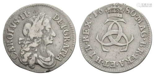 Charles II - 1680 - Threepence