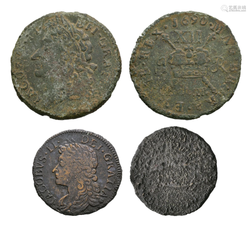 Ireland - James II - 1690 - Gunmoney 1/- and 6d [2]