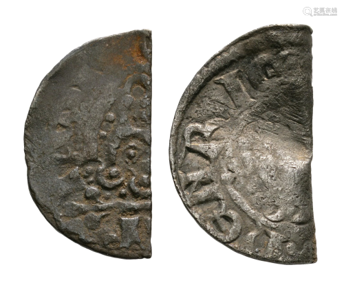 Henry III - Bent Penny and Cut Halfpenny [2]