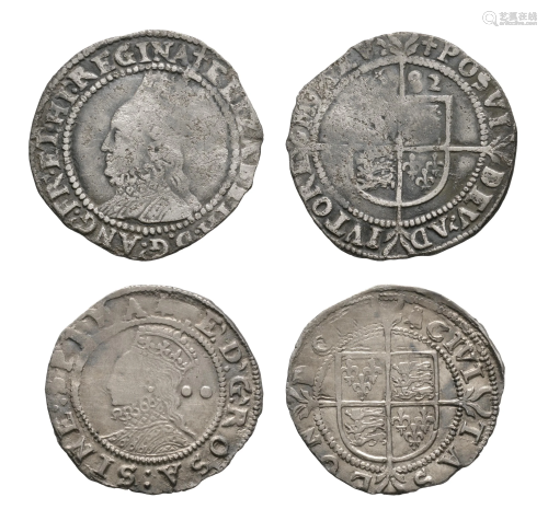 Elizabeth I - Threepence and Halfgroat [2]