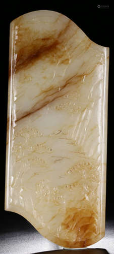 A XINJIANG HETIAN JADE FIGRUE PATTERN PAPERWEIGHT