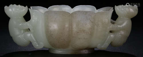 A HETIAN JADE CARVED CUP