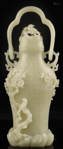 A HETIAN JADE CARVED VASE