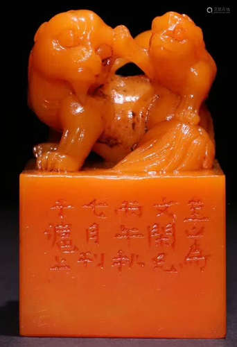 A TIANHUANG STONE CARVED SEAL