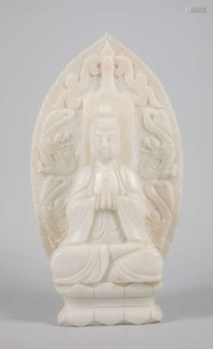 Chinese Carved Marble Buddha