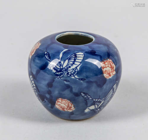 Chinese Blue White & Red Porcelain Jar