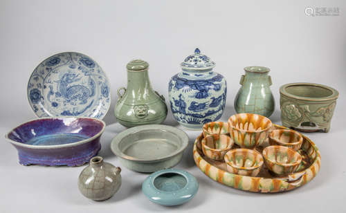 Group of Repaired Chinese Porcelain Wares