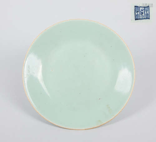 Chinese Antique Celadon Glazed Porcelain Plate