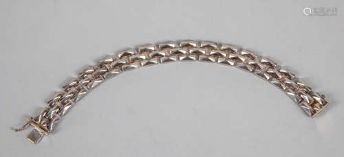 Mexico Sterling Silver Bracelet With Safety Clasp