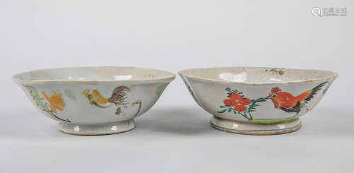 Pairs of Chinese Famille Rose Porcelain Bowls