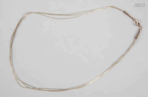 3 Strand Sterling Silver Necklace