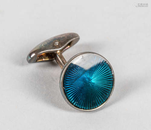 Single Faberge Sterling Silver Cufflink