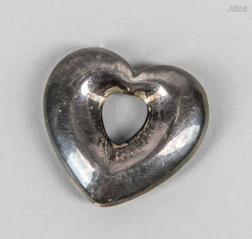 Vintage Sterling Silver Heart Pendant