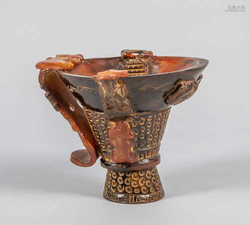 Chinese Export Ox-horn Cup