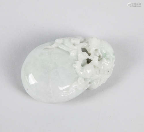 Large Chinese Export Jade Jadeite Carving