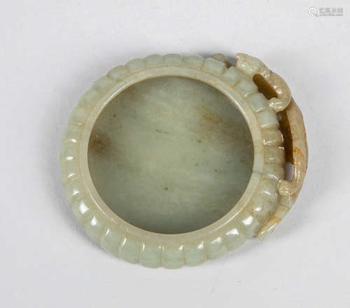 Chinese Old Carved Jade Washer