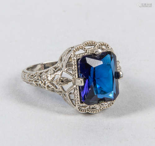 Collectible Silver & Sapphire Ring