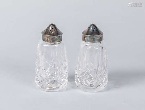 Pairs of EPNS French Crystal Bottles