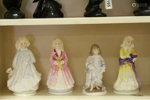 Four Royal Doulton Limited Edition NSPCC Figures including Charity no. 3625, Lullabu no. 2355, Faith