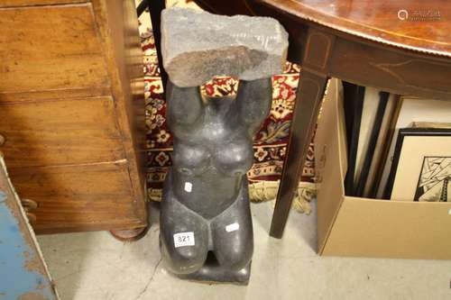 Polished Stone / Granite Headless Naked Female, 72cms high